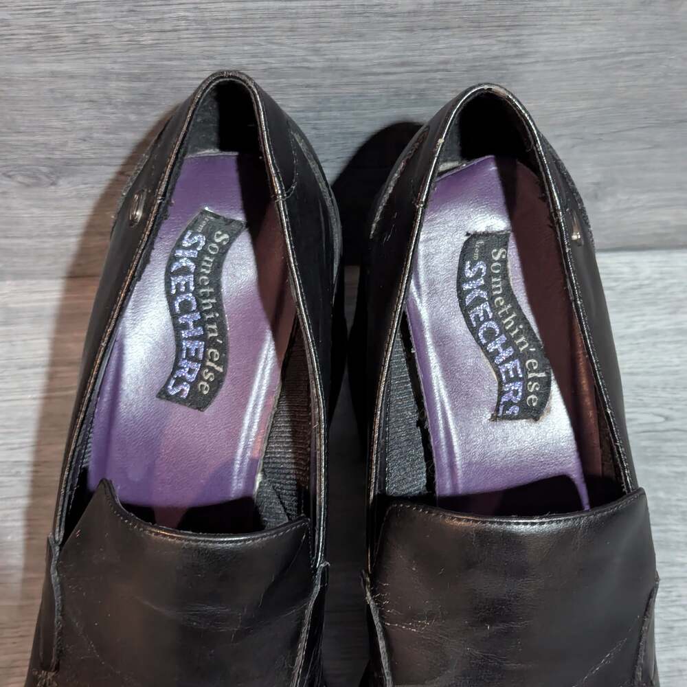Vintage Somethin' else from Skechers Black Square Toe Platform Loafers